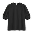 thumbnail image 3 of Njoeus Women's Puff Short Sleeve Basic T-Shirt Crewneck Work Shirts Dressy Blouse Summer Business Casual Tops for Women 3XL-4XL （Available in Plus Size), 3 of 5