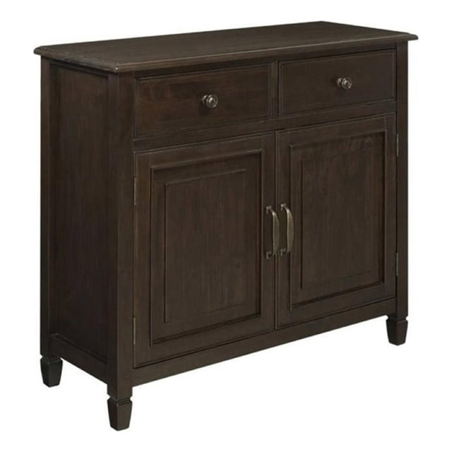 Atlin Designs Armoire de Rangement d'Entrée Traditionnelle en Bois Brun Châtaigne