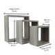 thumbnail image 3 of Set 3 repisas flotantes cuadradas minimalista Gris decora hogar ELLEGANCE HOUSEWARE FS39098, 3 of 5