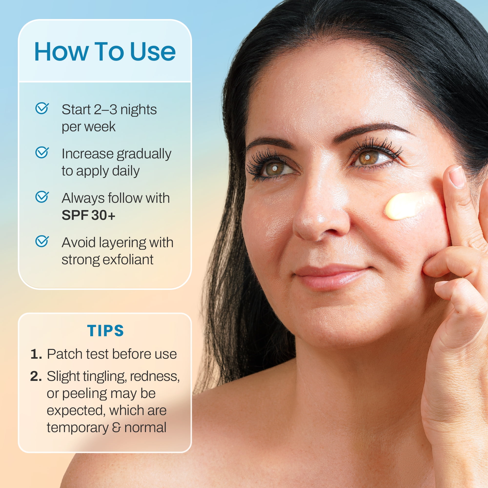 Ebanel Retinol Cream for Face with Peptides, Hyaluronic Acid 3.5oz