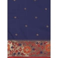 thumbnail image 3 of Ethnic Motifs Woven Design Zari Silk Blend Banarasi Saree - 22600262, 3 of 7
