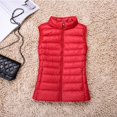 thumbnail image 1 of Chaqueta de plumón ligera de otoño e invierno, chaleco de cuello alto para mujer coreana, chaleco de plumón de gran tamaño, forro versátil, 1 of 5