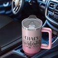 thumbnail image 4 of Insulated Chaos Coordinator Gift: 40oz Tumbler with Handle, Stainless Steel Coffee Cup, Funny Present for Women Boss Coworker Teacher Nurse Mom, 4 of 5