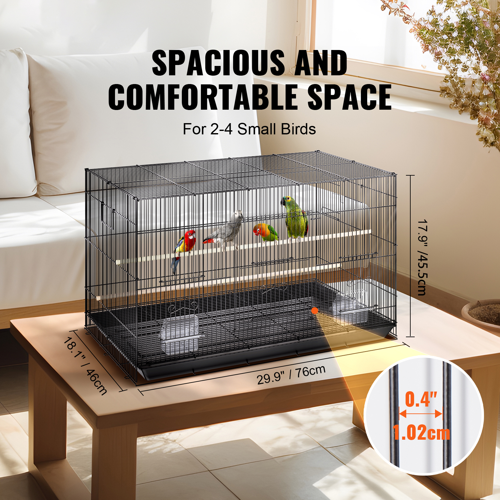 KFFKFF 30 Inch Bird Enclosure with Mobile Stand photo 2