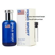 POLO SPORT by Ralph Lauren EDT SPRAY 2.5 OZ for MEN And a Mystery Name brand sample vile