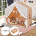 thumbnail image 4 of Costway Unisex Kids Playhouse Castle Play Tents, Cotton Fabric Orange, 4 of 10