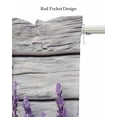 thumbnail image 5 of Spring Lavender Kitchen Valances for Windows Farmhouse Linen Window Valance Curtain for Living Room Window Treatment Botanical Purple Floral Vintage Wood Grain Valance Rod Pocket Topper, 42 x 12 Inch, 5 of 6