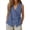 Dark Blue, variant on Summer Tops for Women 2026 V-Neck Sleeveless Circle Tops - Side Pocket for Streetwear Green S