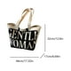 thumbnail image 4 of Bolso Mano para Mujer Hombro Con Letras Lona ​​bolso Transporte Moderno () Blanco, 4 of 8