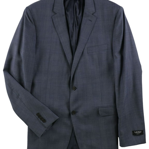 Ralph Lauren Mens Total Stretch Two Button Blazer Jacket, Blue, 46 Long