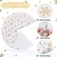 thumbnail image 3 of Vafful Christmas Tree Skirt 36'' Plush Skirts Decorations for Merry Christmas Party Christmas Tree Mat White and Gold Snowflake Faux Fur Tree Skirt, Xmas Tree Skirt Christmas Holiday Decorations, 3 of 7