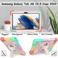 thumbnail image 3 of LTROP Case for Samsung Galaxy Tab A8 10.5 Inch 2022 (SM-X200/X205/X207), Galaxy Tab A8 Case, Protective [Hand Shoulder Strap] [Swivel Stand] Kids Case for Samsung Galaxy Tab A8 10.5” 2022, Rose Pink, 3 of 8