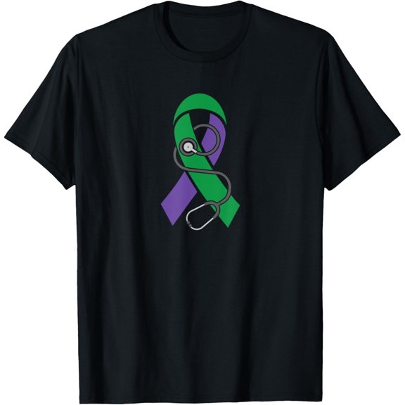 men and women can wear,Stethoscope- Anal Cancer Awareness Supporter Ribbon T-Shirt
