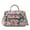 White, variant on MKF Collection Jayla Cotton Botanical Women's Duffle Bag, Sleek Weekender Purse Handbag by Mia K - Navy