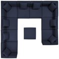 thumbnail image 1 of Modway Saybrook 10-Piece Patio Fabric Upholstered Sectional Sofa in Navy, 1 of 11