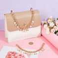 thumbnail image 2 of 2Pcs 9.72" Purse Chain Strap Decorative Bag Chains Flower Bag Charm Chain Purse Handle Metal Bag Chain Extender DIY, 2 of 5
