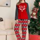 thumbnail image 2 of Conjunto de pijama navideño para padres e hijos con estampado de cabeza de ciervo de Europa y Estados Unidos, nuevo pijama de manga larga para Halloween en casa de Amazon, 2 of 5