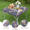 thumbnail image 4 of Square Tablecloth with Elastic Edges 36 * 36 Inch Pioneer Waterproof Art Watercolor Flower Table Cover Washable Indoor and Outdoor for Party Kitchen Dinner Banquet Patio Picnic, 4 of 6