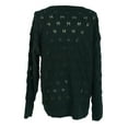 thumbnail image 5 of Diconna Ladies Sweater Hollow Feather Pattern Long Sleeve V Neck Knitted Sweater, 5 of 5