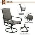 thumbnail image 2 of Sophia & William 7 Pieces Metal Patio Dining Set Swivel Padded Chairs and Table Set, 2 of 7