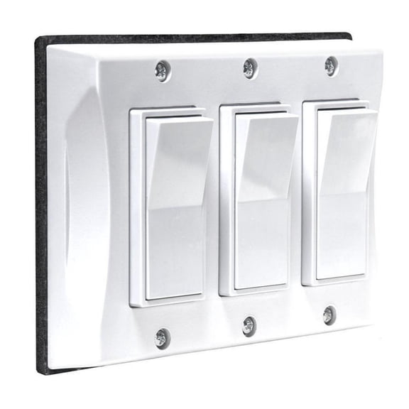 BELL White 3-Gang Decorator/Rocker Wall Plate (1-Pack)