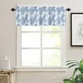 thumbnail image 3 of nqOlkjepod Blue Geometric Farmhouse Short Window Curtain Valances, Simplistic Modern Abstract Hexagon Art Rod Pocket Kitchen Valances for Living Room Bedroom Bathroom Cafe, 1 Panel - 54" x 18", 3 of 8