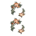 thumbnail image 1 of Guirnalda de flores artificiales, con centro de mesa, arco de boda, corona de rosas para 2 Naranja Rosa, 1 of 9