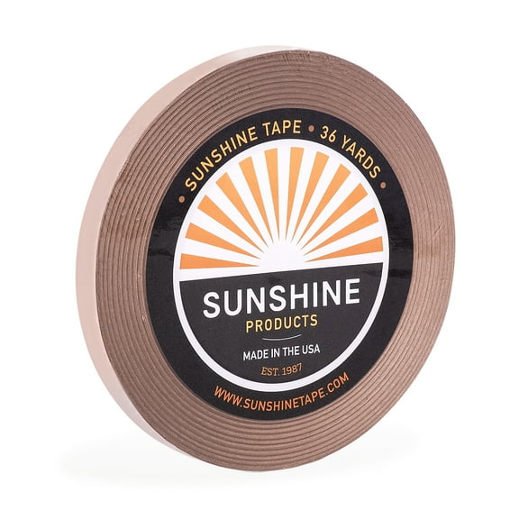 Sunshine Tape Wig Adhesive Tape Roll 1/2" x 36 YDS, Hair Toupee Tape