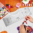thumbnail image 3 of Zootealy T-Shirt Alignment Ruler Craft Ruler Acrylic T-Shirt Measuring Tool Transparent for Making Fashion Center Design 16*5in, 3 of 7