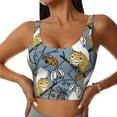thumbnail image 3 of Goofa Squirrel And Leaves Printed Sports Bras for Women, High Impact Running Bra Workout Crop Tank Tops Longline Sports Bra Push up-Medium, 3 of 9