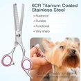 thumbnail image 4 of Kit de tijeras de peluquería canina, peine de tijeras de adelgazamiento de seguridad profesional, 4 of 5
