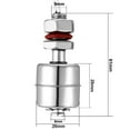 thumbnail image 2 of Fish Tank Pool Stainless Steel Water Level Float Switch, 2 of 5