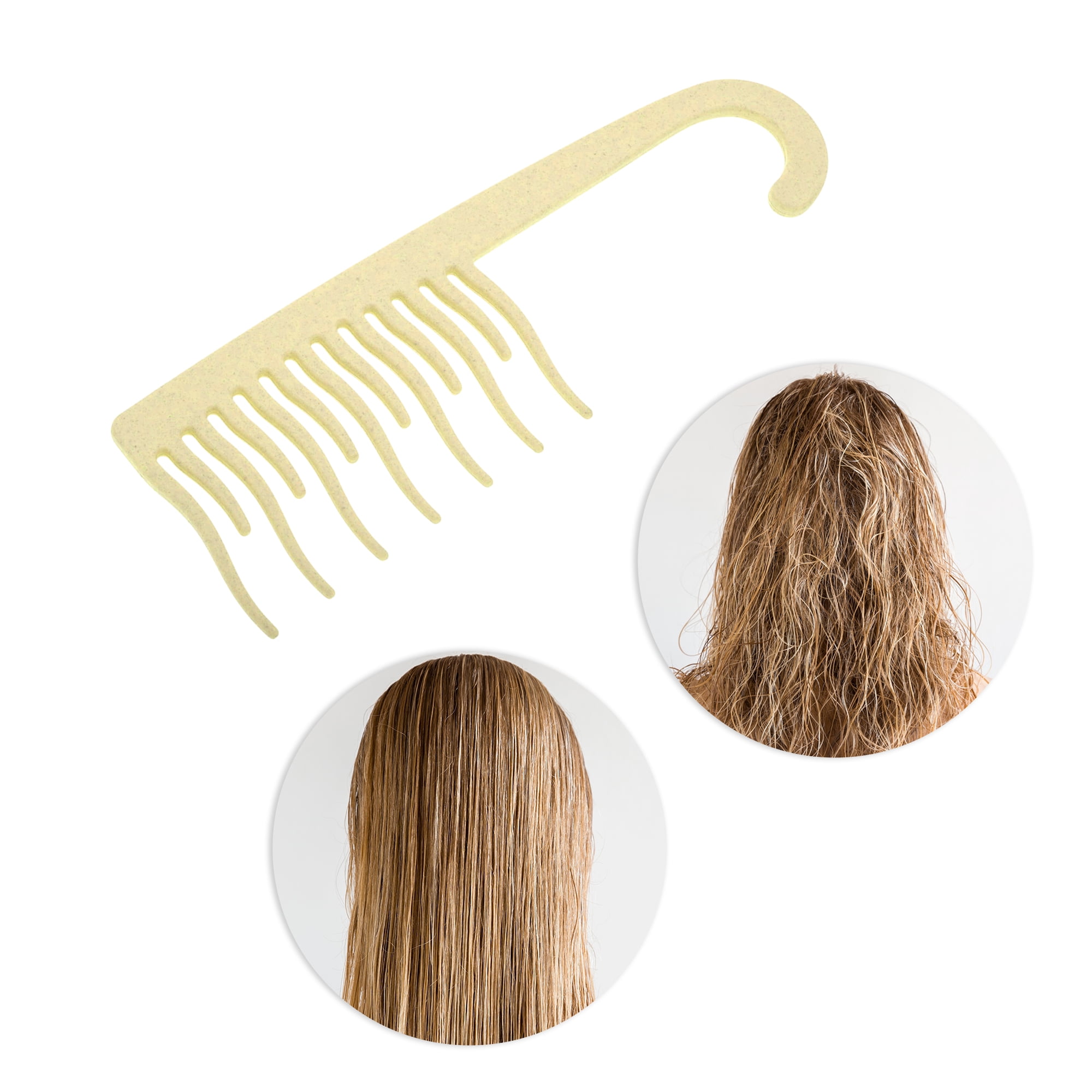 Unique Bargains 1 Pc Simple Durable Hair Comb for All Hair Types Styles Beige