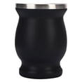 thumbnail image 2 of Mini Gourd Cup, Gourd Cup Double Layers 8oz with Straw for Home Black, 2 of 8
