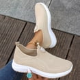thumbnail image 6 of YHAJDS Women Slip On Wedge Flats Plus Size Solid Color Knit Mesh Breathable Daily Work Outdoor Shoes, 6 of 9
