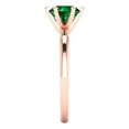 thumbnail image 3 of 1 ct Round Cut Simulated Emerald Solitaire 18K Rose Gold Womens Engagement Ring, 3 of 5