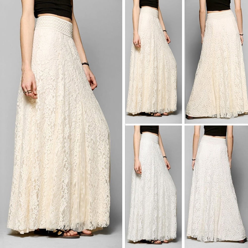 white maxi skirt walmart
