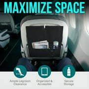 1 Pack Air Travel Tray Table Cover with Pocket, Plane essentials for Travel, Airplane Accessories Must-Haves for Train and Flying Supplies, Airplane Seat Storage Back Organizer
