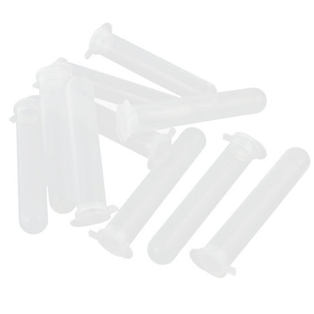 Unique Bargains 15ml 0.5oz Plastic Centrifuge Tubes Sample Container Clear White x 10