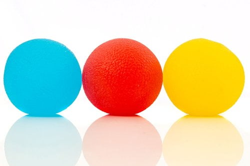 4 Deep Red Gel balls/Stress balls 