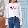 thumbnail image 2 of Posijego Girls Boys Graphic T-Shirts Valentine's Day Long Sleeve Shirt Heart Print Basic Tees Casual Spring Tops for Kids, 2 of 6