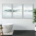 thumbnail image 2 of PixonSign Canvas Print Wall Art Set Abstract Blue and Gray Rolling Hills Geometric Wilderness Illustrations Modern Art Rustic Landscape Pastel for Living Room, Bedroom, Office - 24"x36"x3 White, 2 of 5