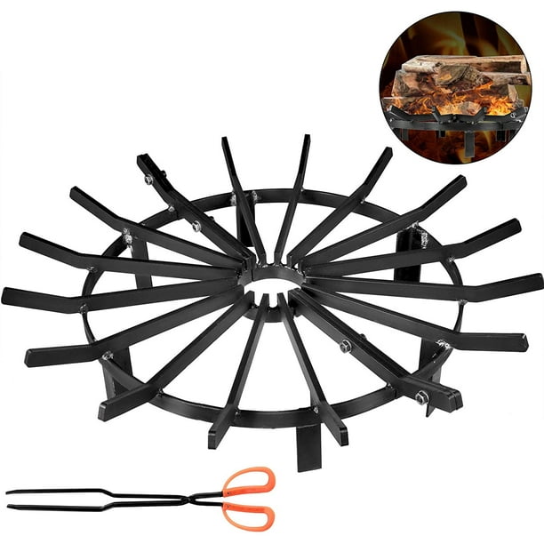 VEVOR 32 Inch Wheel Fire Grate Fire Pit Log Grate Fire Pit Grate Round