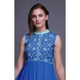 thumbnail image 5 of Bimba Blue Mandala Indian Long Kurti For Women Party Wear Printed Sleeveless Anarkali Kurti Dress Medium, 5 of 6