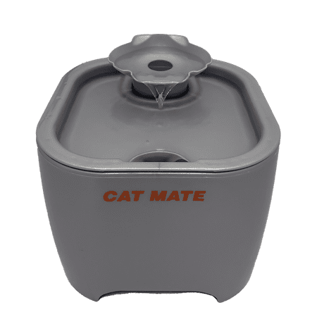 UPC: 0035368094118 | Cat Mate 100 fl. oz. Pet Fountain with Super-Quiet Isolated Pump System and 3-Stage Filter – Titanium