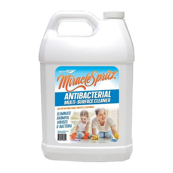 Miracle Spritz Antibacterial Multi-Surface Disinfectant Cleaner Liquid Refill Bottle 64 oz.
