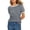 M818 Dark Gray, variant on Tfken Summer Women Tshirts Crew Neck Short Sleeve Solid Color Tops Casual Daily Wear Female Comfortable Shirts Black