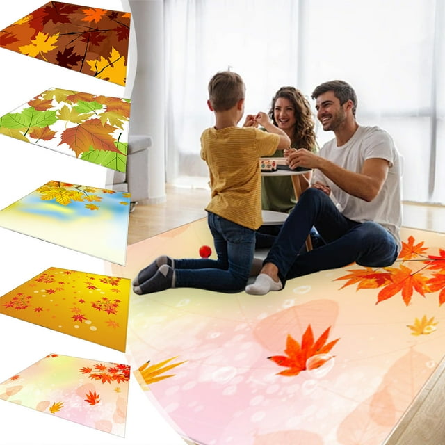 Up to 70% Off! Gspmoly 24-Inch Width 35-Inch Length Maple Leaf Living Room Rug Bedroom Dining Room Floor Mats Thanksgiving Home Decor up to 70% Off