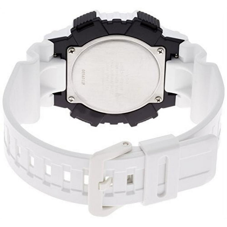 Casio Men's Solar Sport Combination Watch, White Glossy Resin