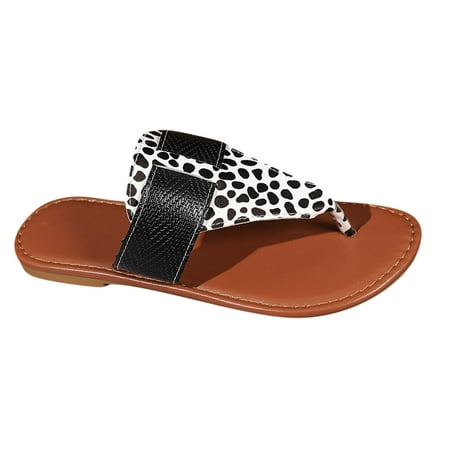 

Jsezml Flip Flops for Women Summer Casual Slides Sandal with Arch Support Mini Heels Bohemia Beach Sandal Walking Shoes
